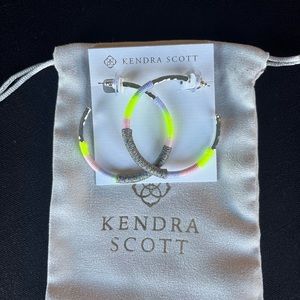 NEW Kendra Scott multi colored hoop earning.